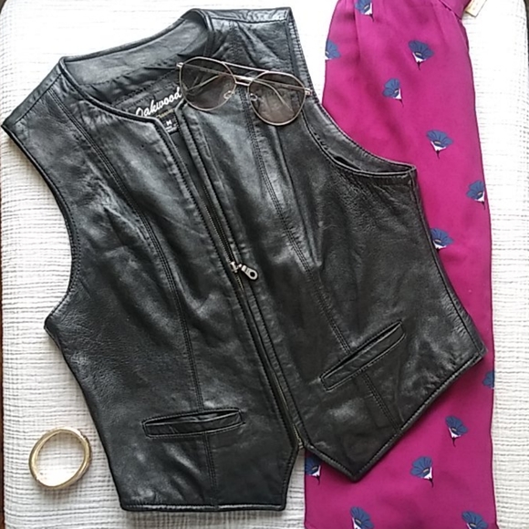 Oakwood Jackets & Blazers - Vintage Leather Vest medium